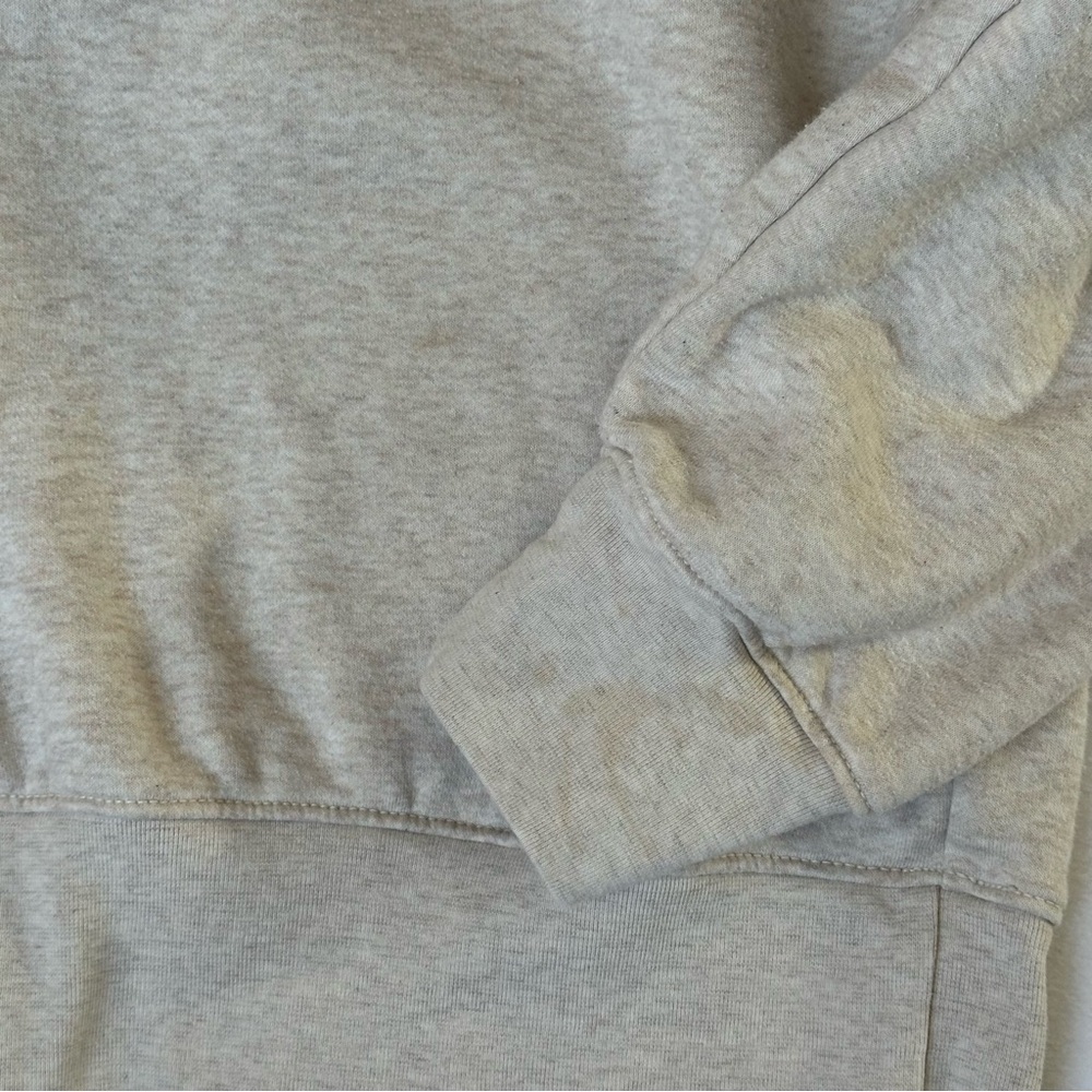 American Eagle Oversized Hoodie Crewneck Ivory Relaxed Fit Women’s Size Small - Picture 8 of 9